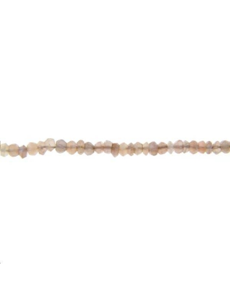 Pierre de lune rondelle facettes 2,5mm  Facettes moins de 8mm - 1 Pierre de lune rondelle facettes 2,5mm  Facettes moins de 8mm - 1