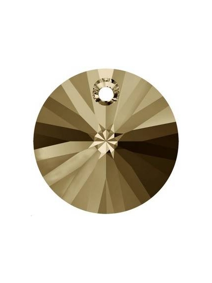 Pendentif  8mm cr golden shadow  Pendentifs Xilion rond 8mm- 1 2