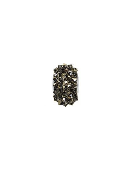 Pavé Bead 15x9mm cr met.light gold  (80401)- 1