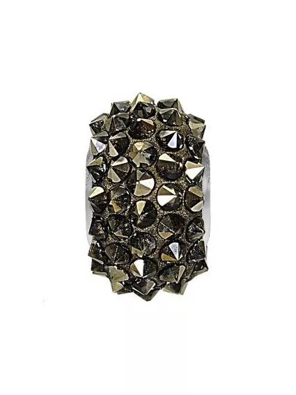 Pavé Bead 15x9mm cr met.light gold  (80401)- 1 2