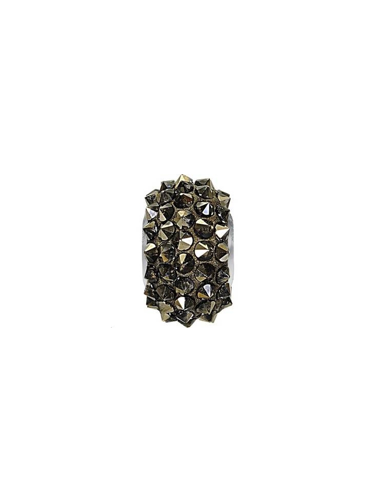 Pavé Bead 15x9mm cr met.light gold  (80401)- 2