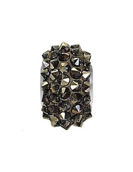 Pavé Bead 15x9mm cr met.light gold  (80401)- 2