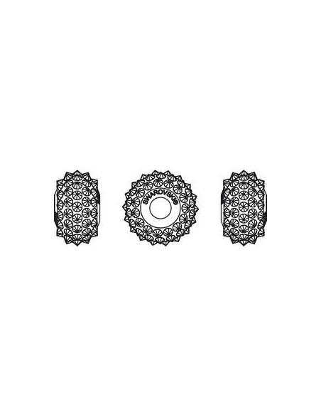 Pavé Bead 15x9mm jet  (80401)- 3