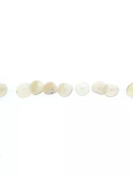 Agate blanche mate disque 17mm  Formes particulières- 1