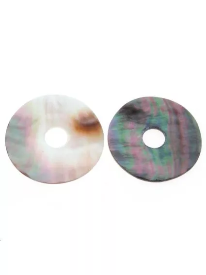 Nacre noire donuts 26-30mm  Les pendentifs en nacre- 1