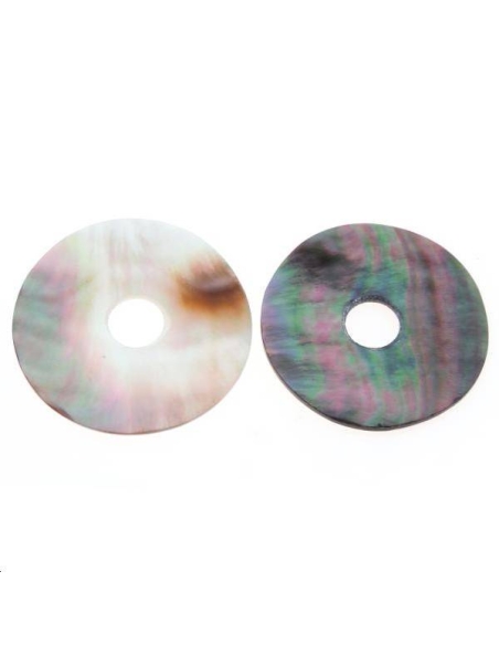 Nacre noire donuts 26-30mm  Les pendentifs en nacre- 1