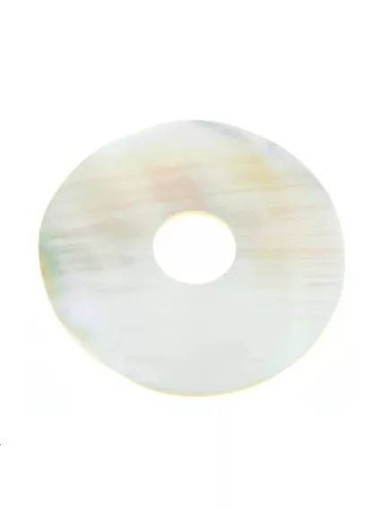 Nacre blanche donuts 36-40mm  Les pendentifs en nacre- 1