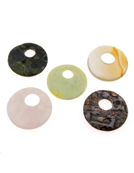 Pierres diverses cercle 21x25mm  Les pendentifs en pierre Fine- 1 Pierres diverses cercle 21x25mm  Les pendentifs en pierre Fine- 1