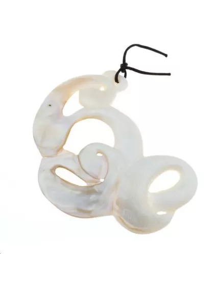 Nacre rose plastron entrelas 90x50mm  Les pendentifs en nacre- 1