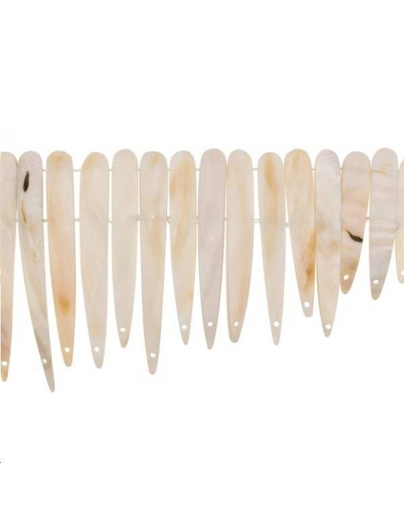 Nacre rose baguettes 42x115mm  Les rangs de perles en nacre- 1