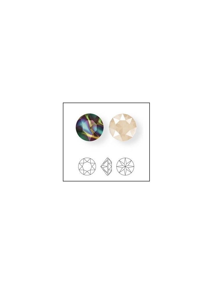 Xirius chaton 8mm light siam f  Strass à culot Xirius chaton 8mm (1088)- 3