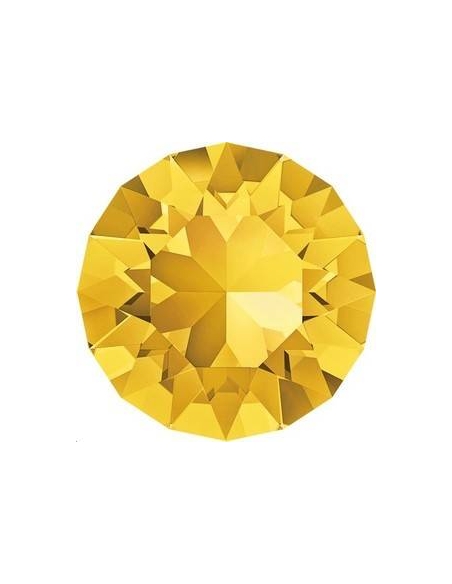 Xirius chaton 8mm light topaz f  Strass à culot Xirius chaton 8mm (1088)- 2