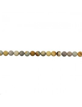 Jaspe landscape rond 5-6mm Les perles rondes 6-7mm en lot- 1