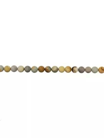 Jaspe landscape rond 5-6mm  Les perles rondes 6-7mm en lot- 1
