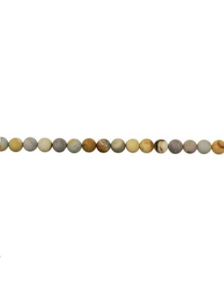 Jaspe landscape rond 5-6mm  Les perles rondes 6-7mm en lot- 1