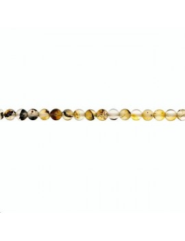 Agate mousse du Montana ronde 3-4mm Les perles rondes 4mm en lot- 1