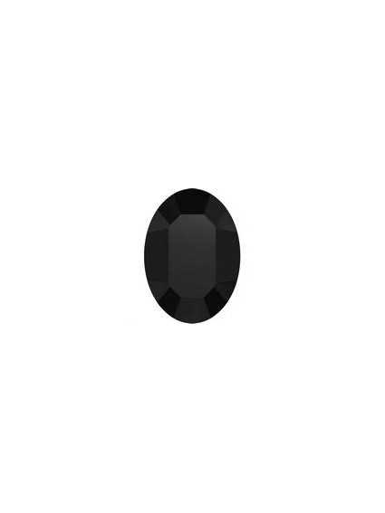 Cabochon oval 10X8mm Jet uf 2