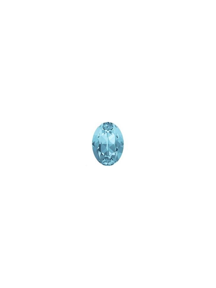 Cabochon 18X13mm Aquamarine foiled  Cabochons ovale 18x13mm (4120)- 1