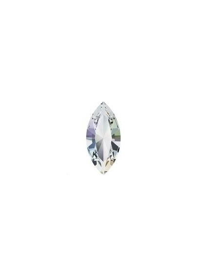 Navette 10X5 Crystal AB foiled 2