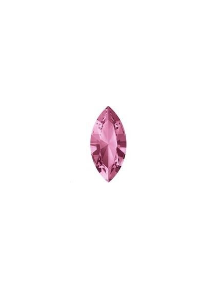 Navette 10X5 Light rose foiled 2