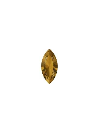 Navette 10X5 Topaz foiled 2