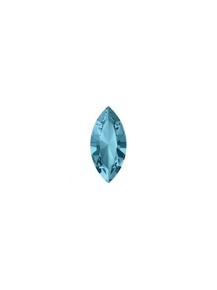 Navette 15X7mm Aquamarine foiled 2