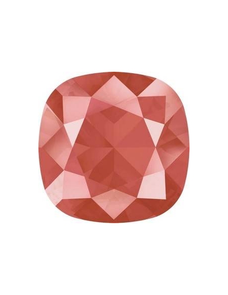 Cabochon carré 10mm cr l. coral  Cabochons carré 10mm (4470)- 2