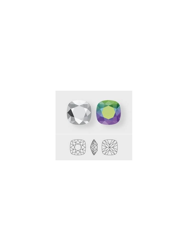 Cabochon 12mm crystal L. chrome F  Cabochons carré 12mm (4470)- 3