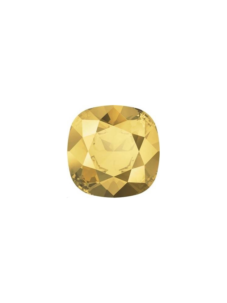 Cabochon 12mm Cr. met. sunshine F  Cabochons carré 12mm (4470)- 2