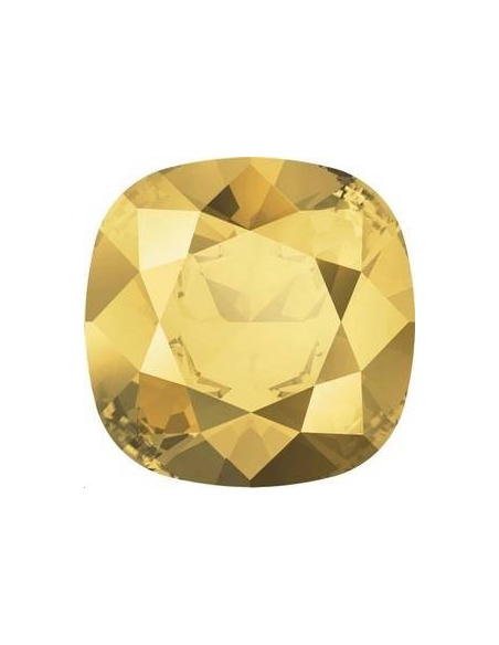 Cabochon 12mm Cr. met. sunshine F  Cabochons carré 12mm (4470)- 2