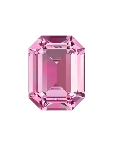 Cabochon 14X10mm Rose foiled  Octogone 14x10mm (4610)- 2