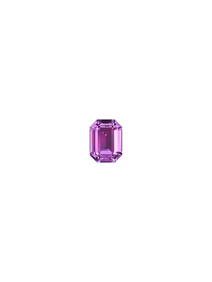 Rectangle 18X13mm Amethyst foiled  Octogone 18x13mm (4610)- 1