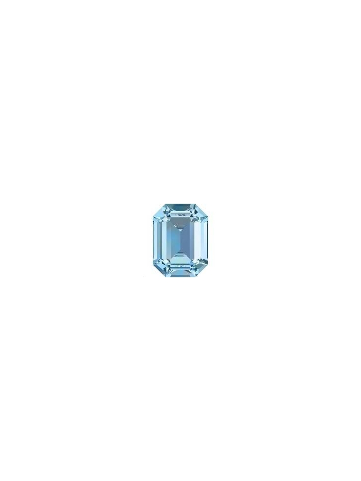 Rectangle 18X13mm Aquamarine foiled  Octogone 18x13mm (4610)- 1