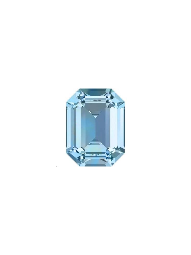 Rectangle 18X13mm Aquamarine foiled  Octogone 18x13mm (4610)- 2