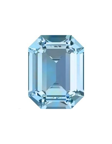 Rectangle 18X13mm Aquamarine foiled  Octogone 18x13mm (4610)- 2