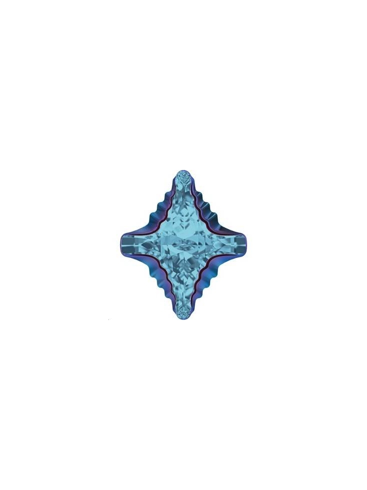 Rhombus tribe 19x17mm aqua met blue  Rhombus tribe- 2