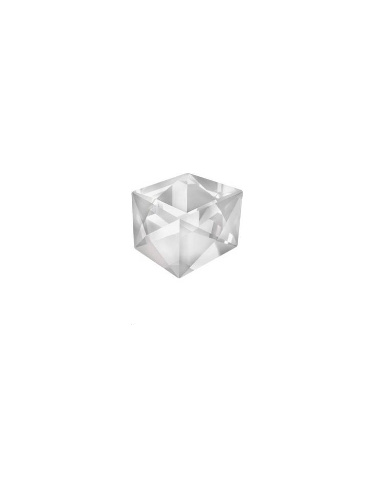 Tilted dice 19mm crystal foiled  Tilted dice - 2