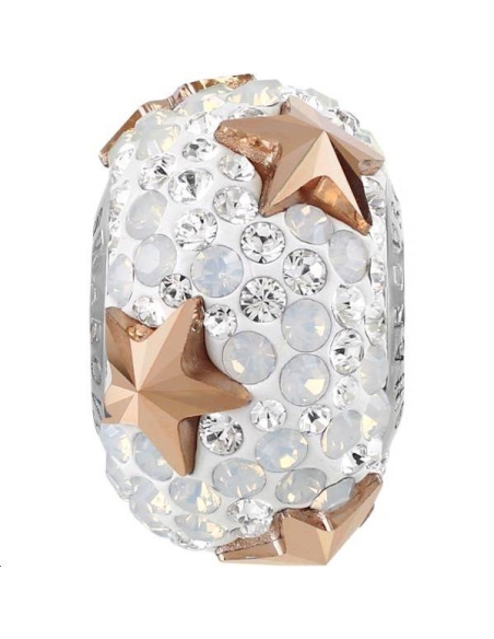 Pave bead 15mm cr ro go/wh op  (181712/2)- 2