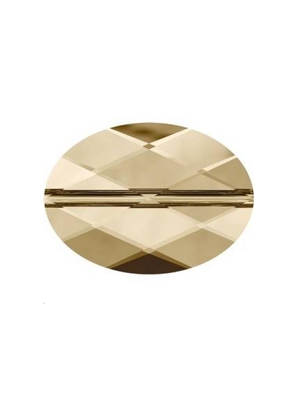 Perle ovale 14x10mm Cr gol shadow  Perles ovale 14x10mm- 1 2