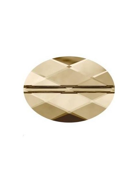 Perle ovale 14x10mm Cr gol shadow  Perles ovale 14x10mm- 2