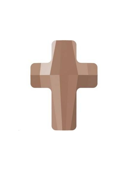 Cross bead 18mm cr rose gold 2X  Croix 18mm- 1 2