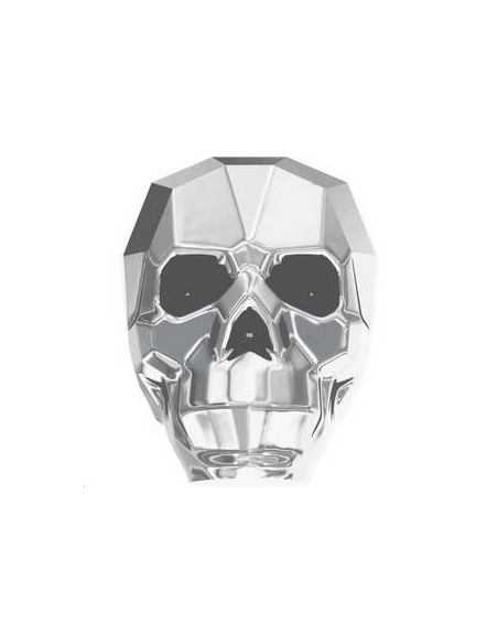 Skull bead 13mm cr light chrome 2X  Perles tête de mort 13mm- 2 Skull bead 13mm cr light chrome 2X  Perles tête de mort 13mm- 2