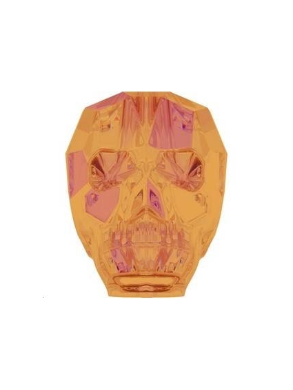 Skull bead 19mm crystal astral pink  Perles tête de mort 19mm- 1 2
