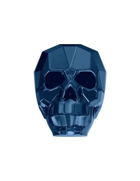 Skull bead 19mm cr metallic blue 2X  Perles tête de mort 19mm- 2 Skull bead 19mm cr metallic blue 2X  Perles tête de mort 19mm- 2