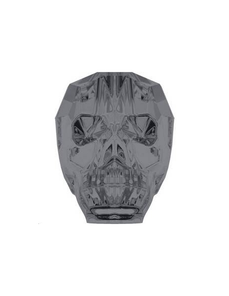 Skull bead 19mm cr silver night 2X  Perles tête de mort 19mm- 2