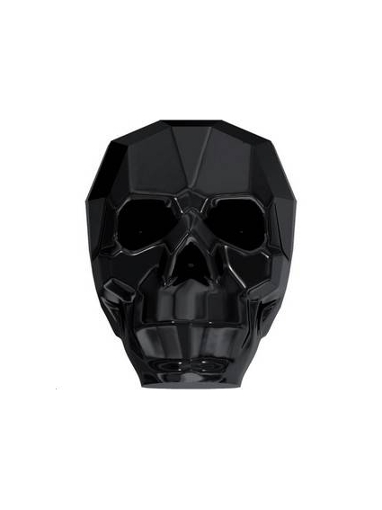 Skull bead jet 19mm  Perles tête de mort 19mm- 1 2