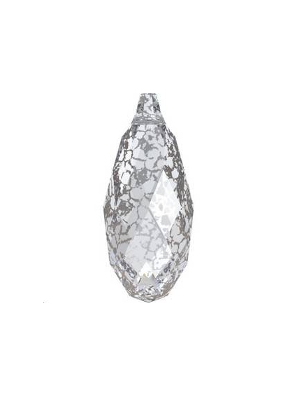 goutte briolette11mm cr silver pat  Gouttes Briolette 11mm- 1 2