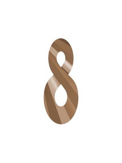 Infinity pendant 18mm Cr ro gold2X  Infinity- 1 2