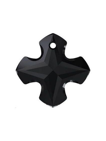 Greek Cross pendant 14mm jet  Greek Cross pendants- 1 2