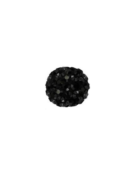 Pave ball 8mm jet  Pave ball 8mm- 1